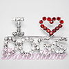 Rhinestone I Love Dogs Pin